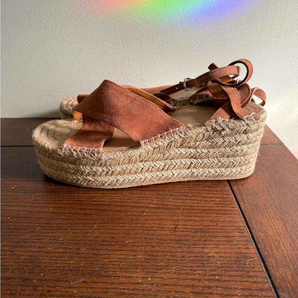 Rag & Bone Herra Women's Tan Espadrille‎ Wedge Sandals 9.5 - Picture 3 of 7